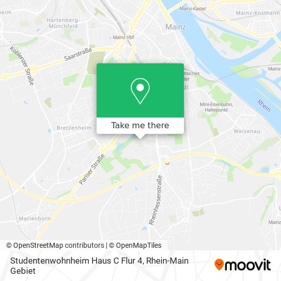 Карта Studentenwohnheim Haus C Flur 4