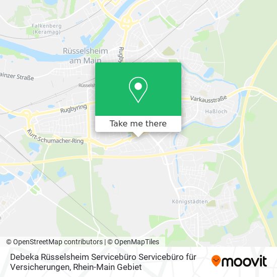 Debeka Rüsselsheim Servicebüro Servicebüro für Versicherungen map