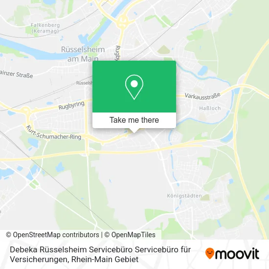 Debeka Rüsselsheim Servicebüro Servicebüro für Versicherungen map