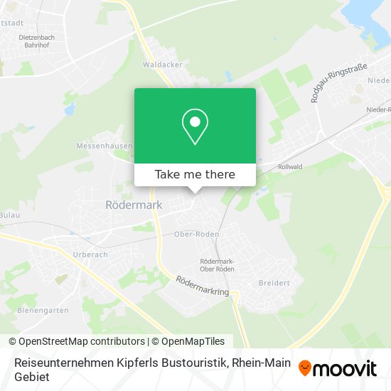 Reiseunternehmen Kipferls Bustouristik map