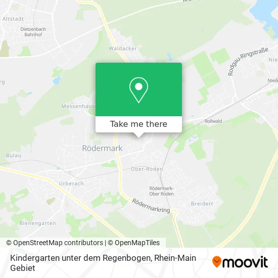 Карта Kindergarten unter dem Regenbogen