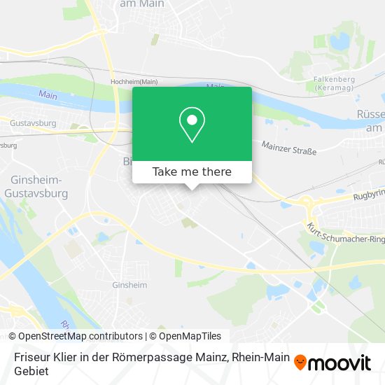 Карта Friseur Klier in der Römerpassage Mainz