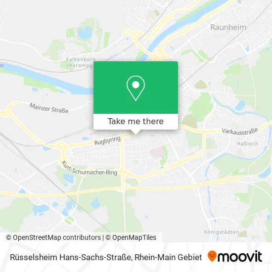 Карта Rüsselsheim Hans-Sachs-Straße