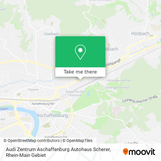 Карта Audi Zentrum Aschaffenburg Autohaus Scherer