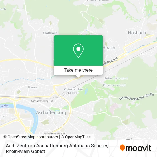 Карта Audi Zentrum Aschaffenburg Autohaus Scherer
