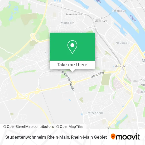 Карта Studentenwohnheim Rhein-Main