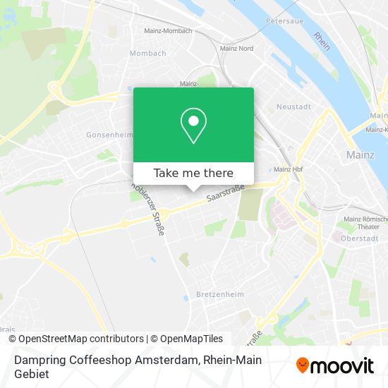 Карта Dampring Coffeeshop Amsterdam