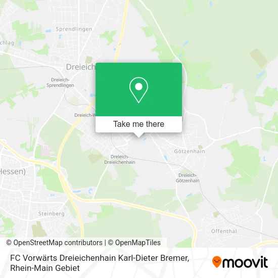 Карта FC Vorwärts Dreieichenhain Karl-Dieter Bremer