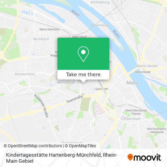 Карта Kindertagesstätte Hartenberg-Münchfeld