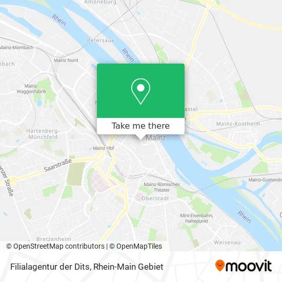 Карта Filialagentur der Dits