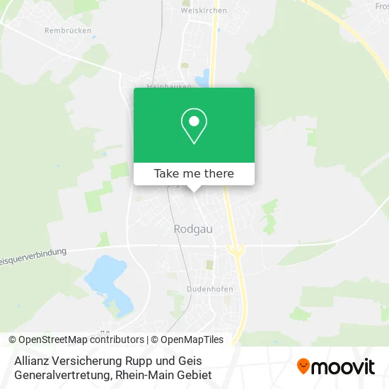 Карта Allianz Versicherung Rupp und Geis Generalvertretung