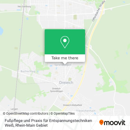 Fußpflege und Praxis für Entspannungstechniken Weiß map