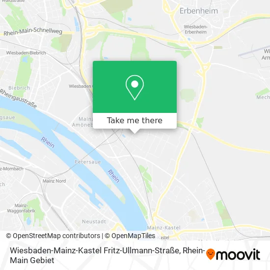 Карта Wiesbaden-Mainz-Kastel Fritz-Ullmann-Straße