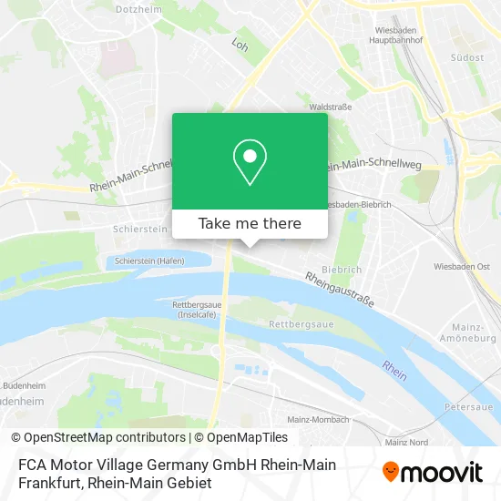 Карта FCA Motor Village Germany GmbH Rhein-Main Frankfurt