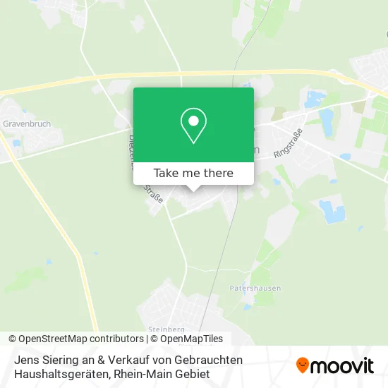 Карта Jens Siering an & Verkauf von Gebrauchten Haushaltsgeräten