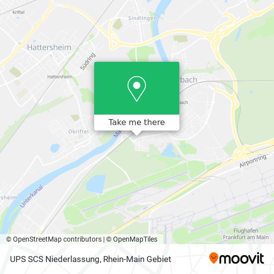 UPS SCS Niederlassung map