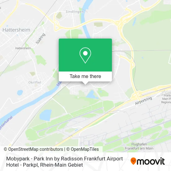 Карта Mobypark - Park Inn by Radisson Frankfurt Airport Hotel - Parkpl