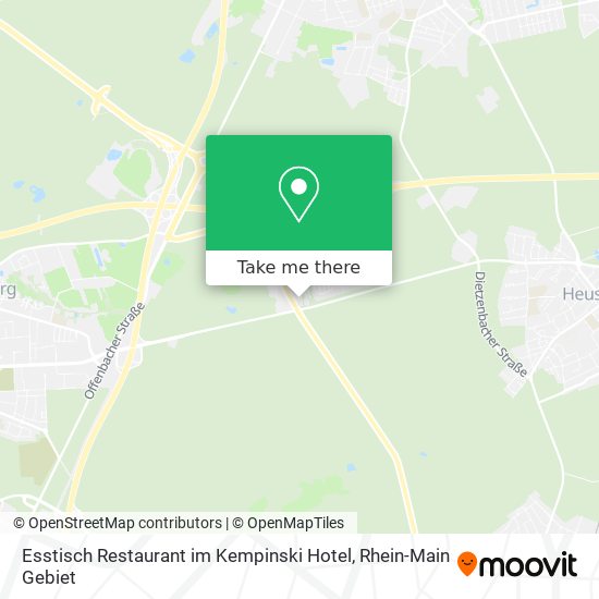 Esstisch Restaurant im Kempinski Hotel map