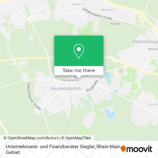 Карта Unternehmens- und Finanzberater Siegler