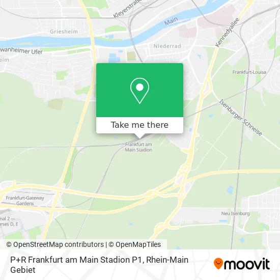 Карта P+R Frankfurt am Main Stadion P1