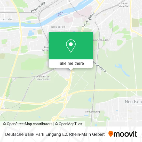 Карта Deutsche Bank Park Eingang E2