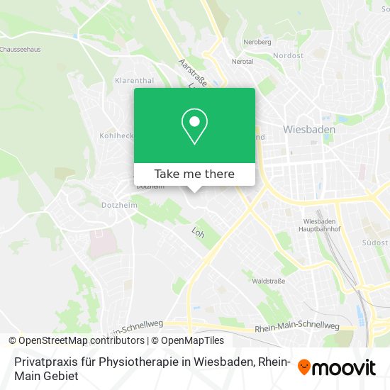 Privatpraxis für Physiotherapie in Wiesbaden map