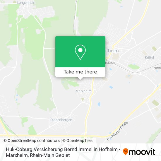 Карта Huk-Coburg Versicherung Bernd Immel in Hofheim - Marxheim