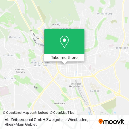 Карта Ab Zeitpersonal GmbH Zweigstelle Wiesbaden