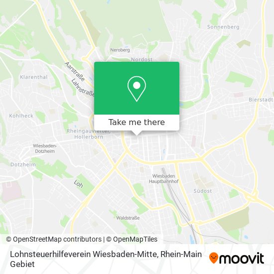 Карта Lohnsteuerhilfeverein Wiesbaden-Mitte