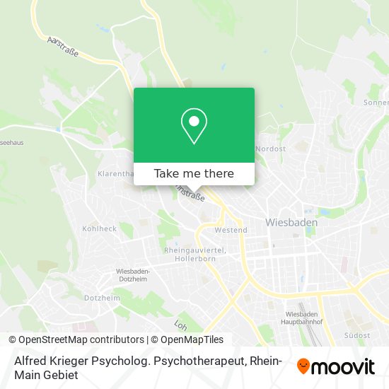 Alfred Krieger Psycholog. Psychotherapeut map