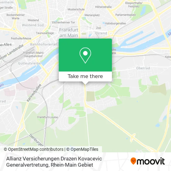 Карта Allianz Versicherungen Drazen Kovacevic Generalvertretung