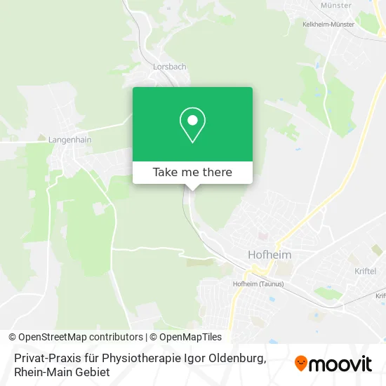 Карта Privat-Praxis für Physiotherapie Igor Oldenburg
