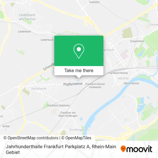 Карта Jahrhunderthalle Frankfurt Parkplatz A