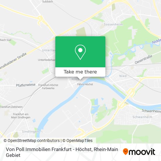 Карта Von Poll Immobilien Frankfurt - Höchst