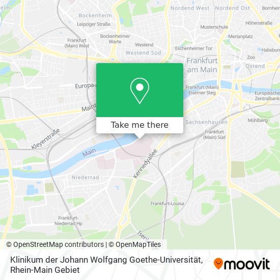 Klinikum der Johann Wolfgang Goethe-Universität map