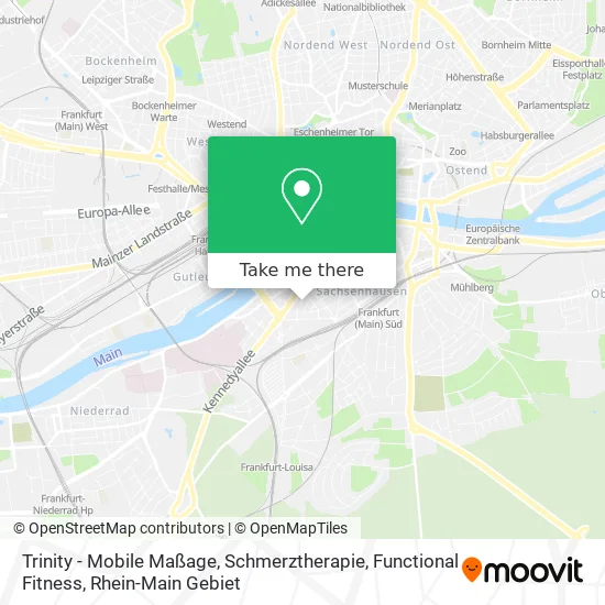 Карта Trinity - Mobile Maßage, Schmerztherapie, Functional Fitness