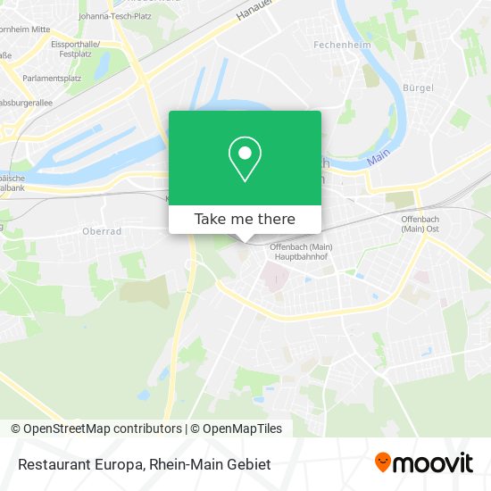 Restaurant Europa map