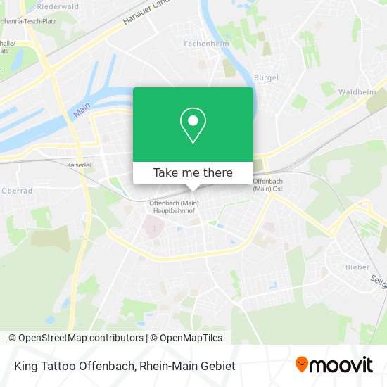 King Tattoo Offenbach map