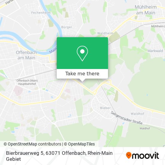 Карта Bierbrauerweg 5, 63071 Offenbach