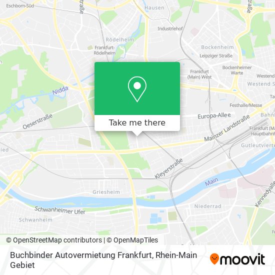 Карта Buchbinder Autovermietung Frankfurt