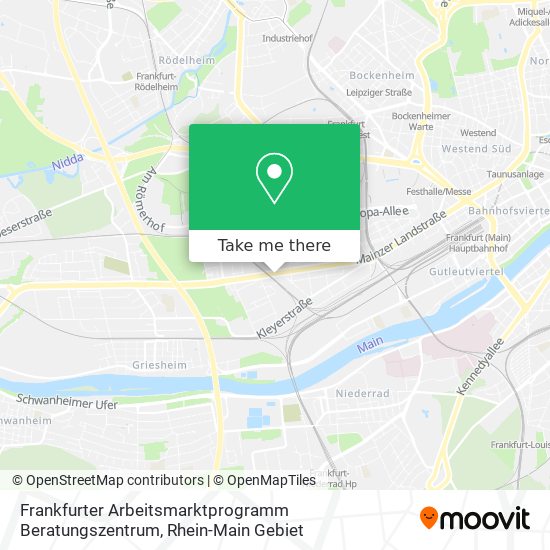 Frankfurter Arbeitsmarktprogramm Beratungszentrum map