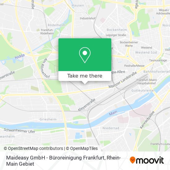 Карта Maideasy GmbH - Büroreinigung Frankfurt