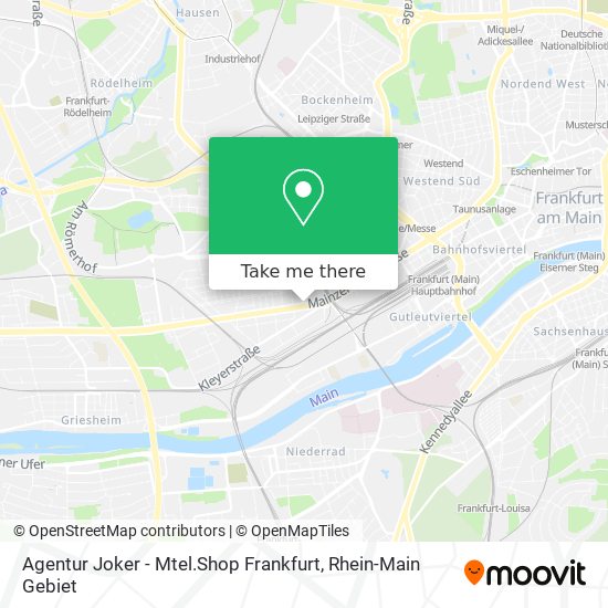 Agentur Joker - Mtel.Shop Frankfurt map