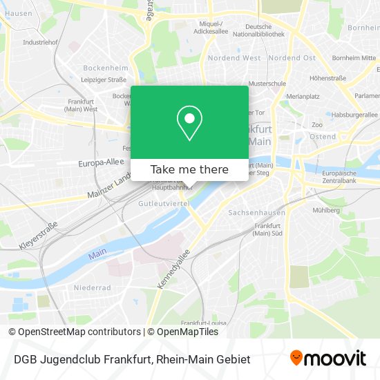 DGB Jugendclub Frankfurt map