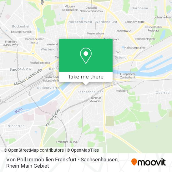 Von Poll Immobilien Frankfurt - Sachsenhausen map