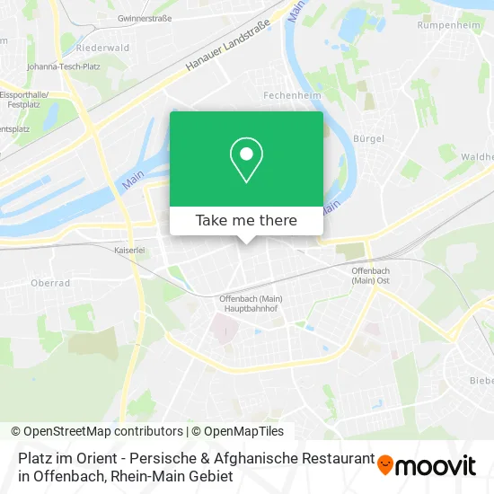Карта Platz im Orient - Persische & Afghanische Restaurant in Offenbach