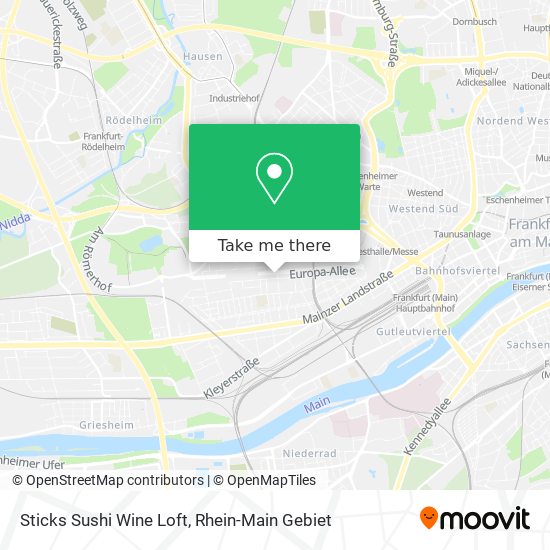 Sticks Sushi Wine Loft map