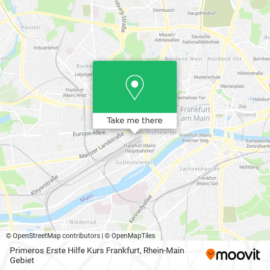 Карта Primeros Erste Hilfe Kurs Frankfurt