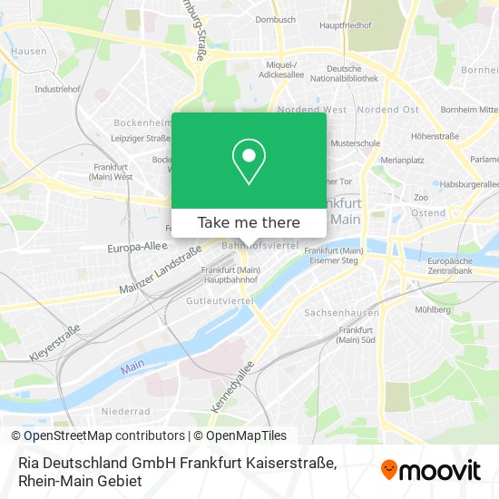 Ria Deutschland GmbH Frankfurt Kaiserstraße map