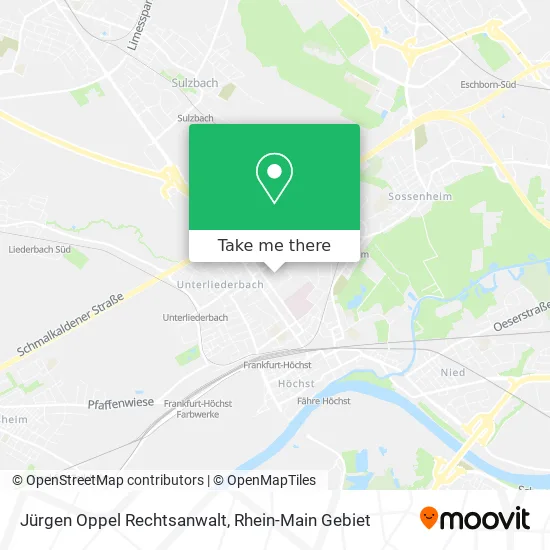 Карта Jürgen Oppel Rechtsanwalt